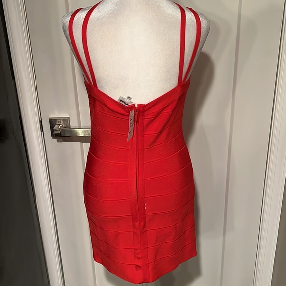 Herve Leger Bandaige Strappy Mini Dress Size Medium - Picture 4 of 6